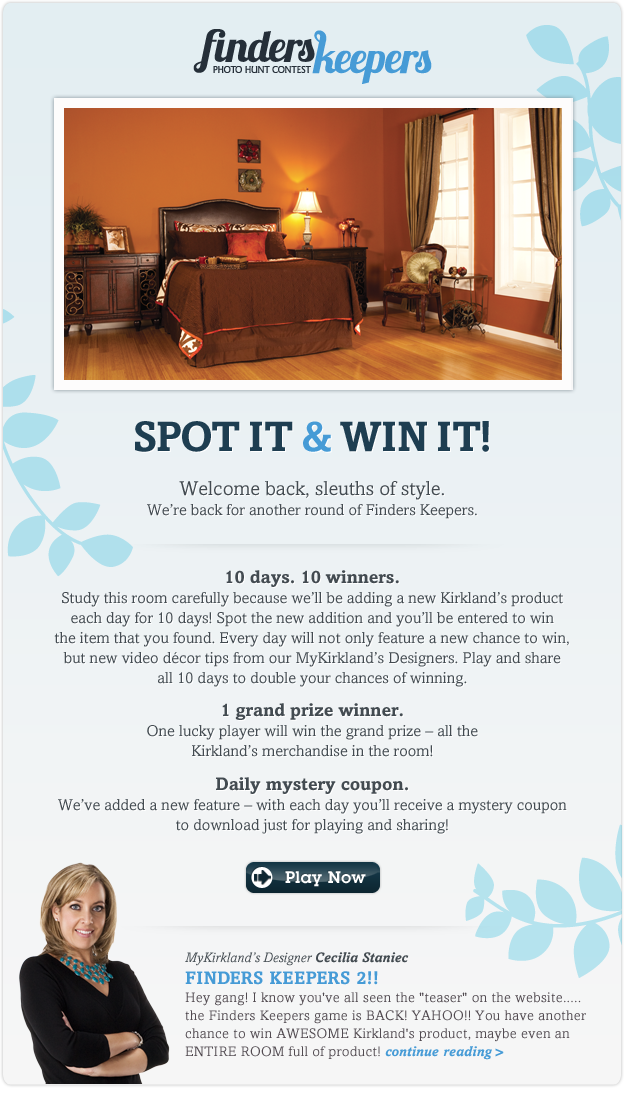 Kirkland's Finders Keepers Campaign